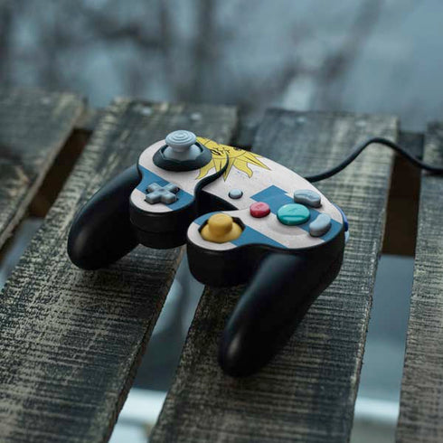 Uraguay Flag Distressed Nintendo GameCube Controller Skin