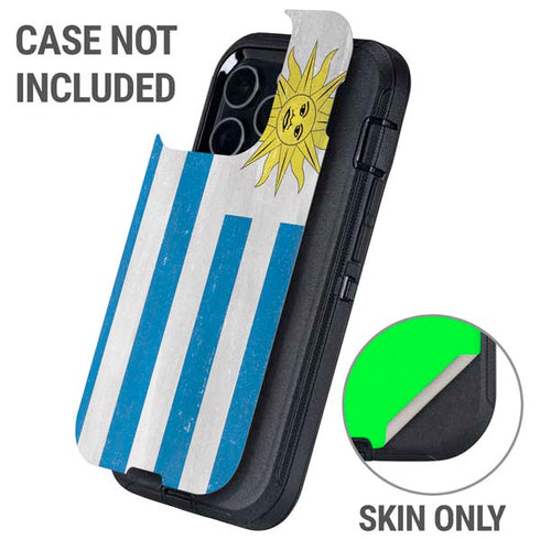 Uraguay Flag Distressed Otterbox Defender iPhone Skin