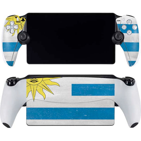 Uraguay Flag Distressed PlayStation Portal Remote Player Skin