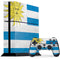 Uraguay Flag Distressed PS4 Console and Controller Bundle Skin
