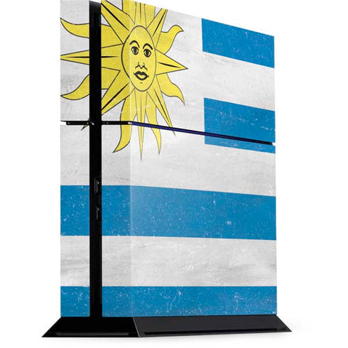 Uraguay Flag Distressed PS4 Console Skin