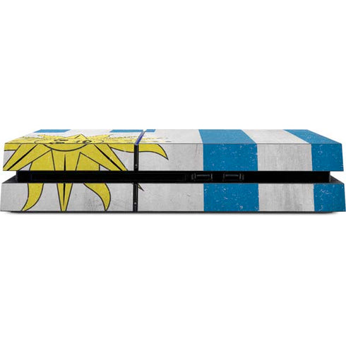 Uraguay Flag Distressed PS4 Console Skin