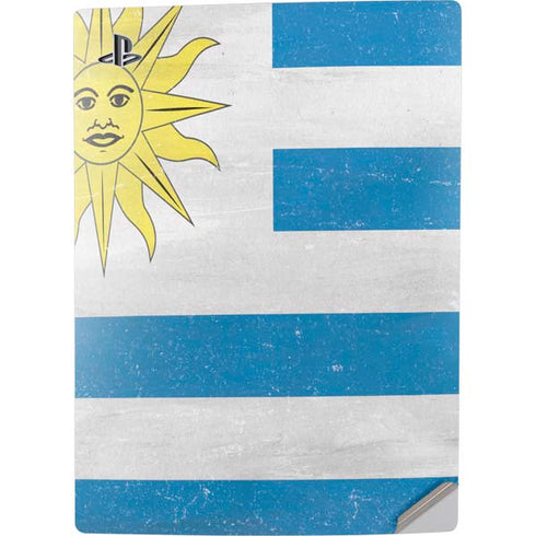 Uraguay Flag Distressed PS5 Digital Edition Console Skin