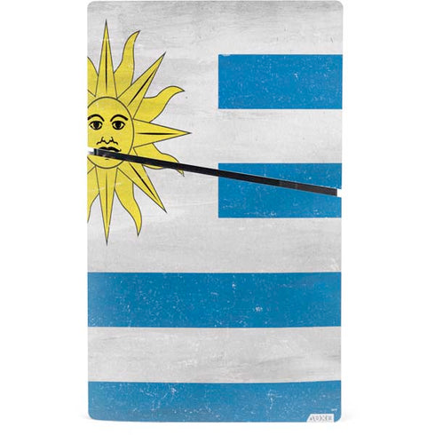 Uraguay Flag Distressed PS5 Slim Digital Edition Console Skin