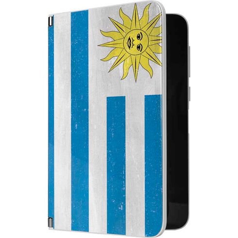 Uraguay Flag Distressed Surface Duo Skin