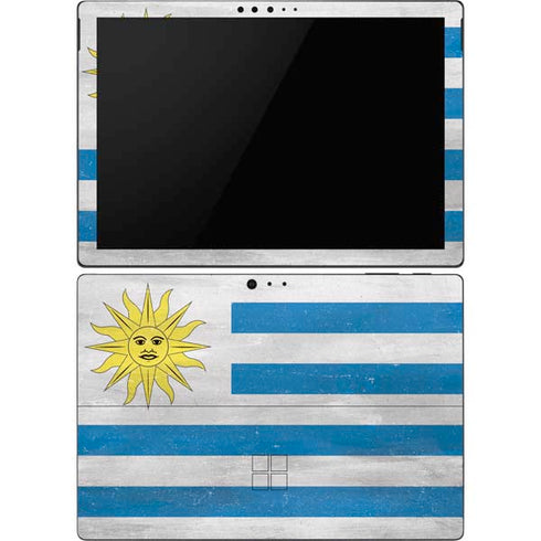 Uraguay Flag Distressed Surface Pro 6 Skin