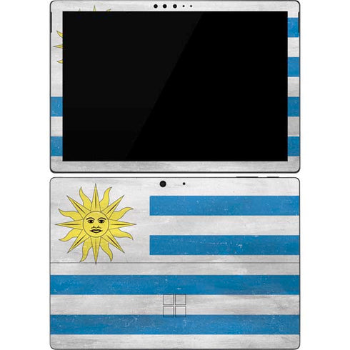 Uraguay Flag Distressed Surface Pro 7 Skin