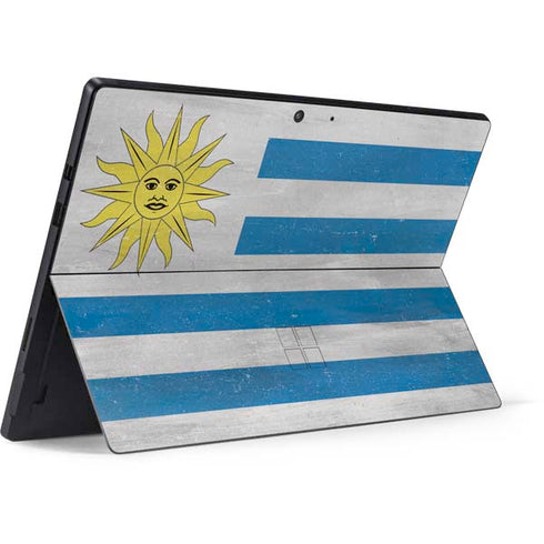 Uraguay Flag Distressed Surface Pro 7 Skin