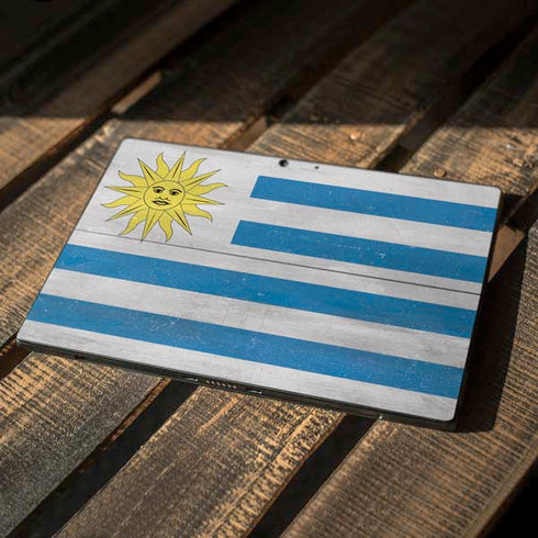 Uraguay Flag Distressed Surface Pro 7 Skin