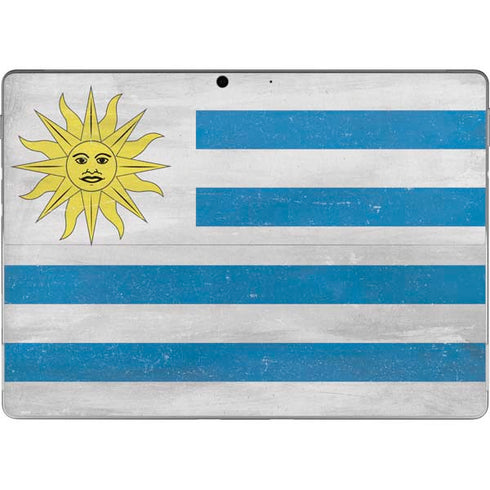 Uraguay Flag Distressed Surface Pro 8 Skin
