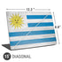 Uraguay Flag Distressed Universal Laptop 15in (12.2 x 8.8in) Skin