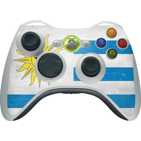 Uraguay Flag Distressed Xbox 360 Wireless Controller Skin