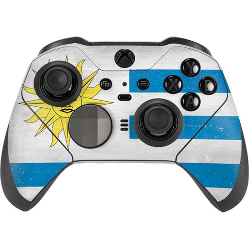 Uraguay Flag Distressed Xbox Elite Wireless Controller Series 2 Skin