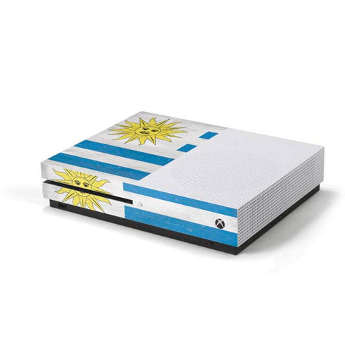 Uraguay Flag Distressed Xbox One S Console Skin