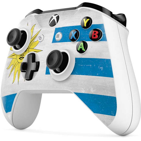 Uraguay Flag Distressed Xbox One S Controller Skin
