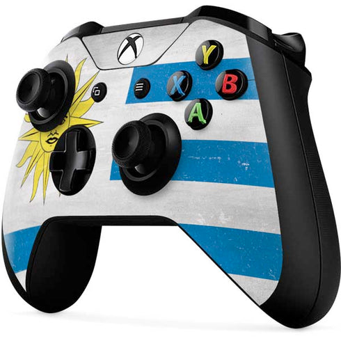 Uraguay Flag Distressed Xbox One X Controller Skin