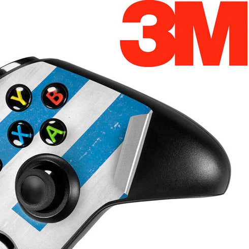 Uraguay Flag Distressed Xbox One X Controller Skin