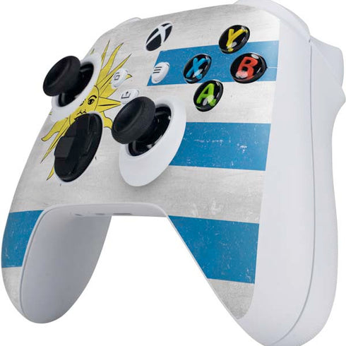 Uraguay Flag Distressed Xbox Series S Controller Skin