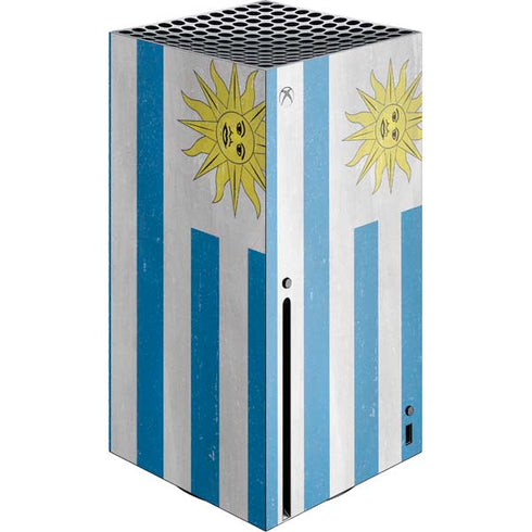 Uraguay Flag Distressed Xbox Series X Console Skin