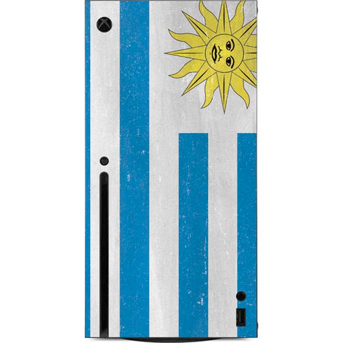 Uraguay Flag Distressed Xbox Series X Console Skin