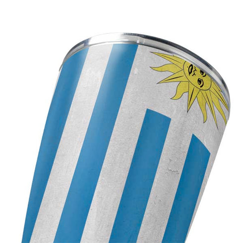 Uraguay Flag Distressed Yeti 20oz Tumbler Skin