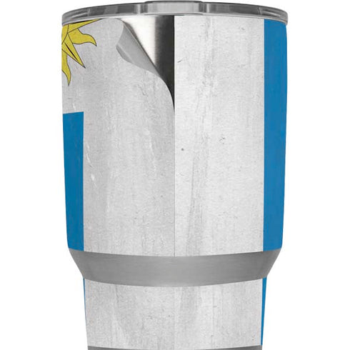Uraguay Flag Distressed Yeti 20oz Tumbler Skin
