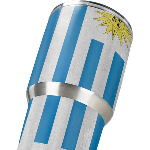 Uraguay Flag Distressed Yeti 30oz Rambler Tumbler Skin