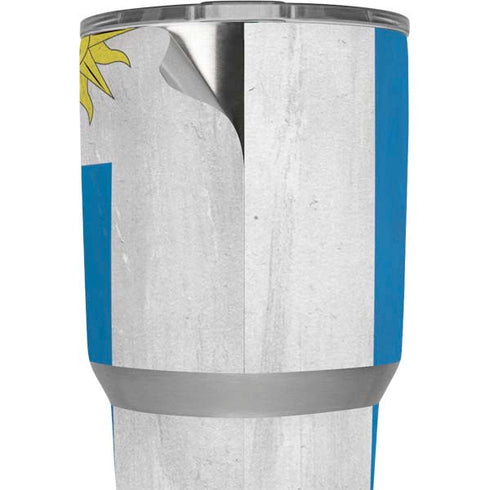 Uraguay Flag Distressed Yeti 30oz Rambler Tumbler Skin