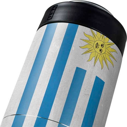 Uraguay Flag Distressed Yeti Colster Can Insulator Skin