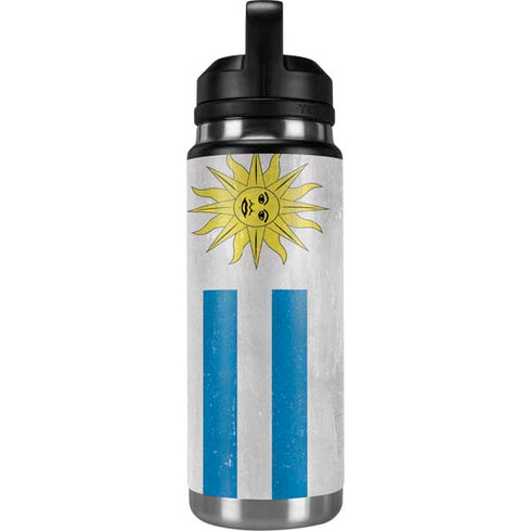 Uraguay Flag Distressed YETI Rambler 26oz Bottle Skin
