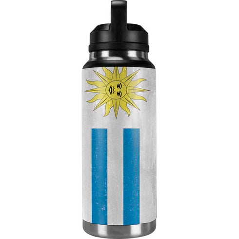 Uraguay Flag Distressed YETI Rambler 36oz Bottle Skin