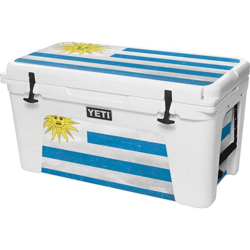 Uraguay Flag Distressed YETI Tundra 75 Hard Cooler Skin