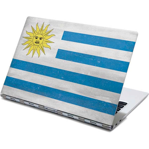 Uraguay Flag Distressed Yoga 910 2-in-1 14in Touch-Screen Skin