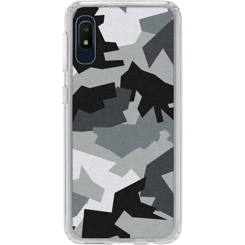 Urban Camouflage Black Galaxy A10e Clear Case