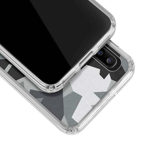 Urban Camouflage Black Galaxy A30 Clear Case