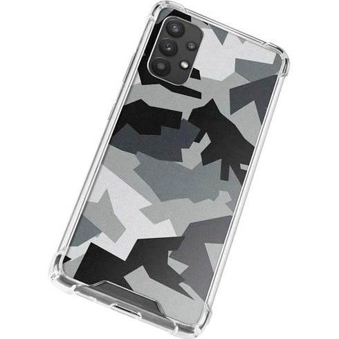 Urban Camouflage Black Galaxy A32 5G Clear Case