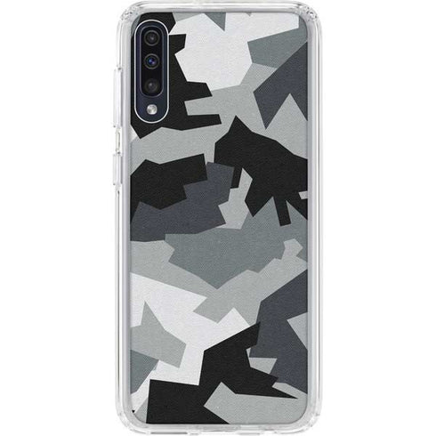 Urban Camouflage Black Galaxy A50 Clear Case