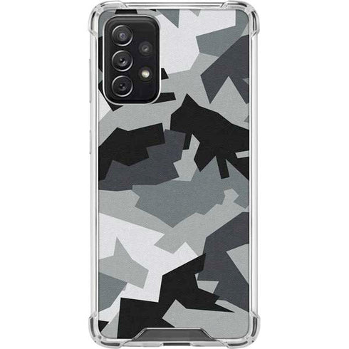 Urban Camouflage Black Galaxy A72 5G Clear Case