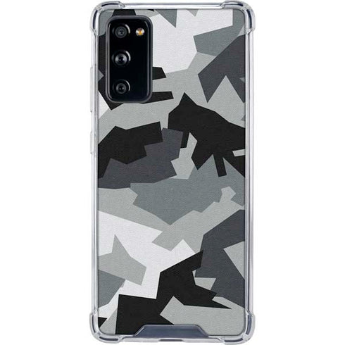 Urban Camouflage Black Galaxy S20 FE Clear Case