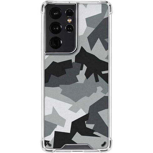 Urban Camouflage Black Galaxy S21 Ultra 5G Clear Case
