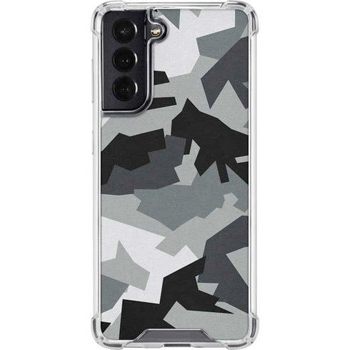 Urban Camouflage Black Galaxy S22 Clear Case