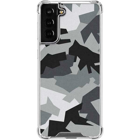 Urban Camouflage Black Galaxy S22 Plus Clear Case