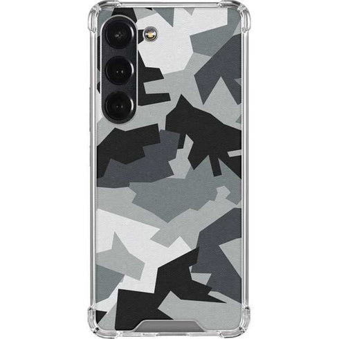 Urban Camouflage Black Galaxy S23 Clear Case