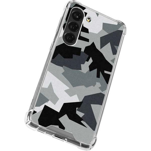 Urban Camouflage Black Galaxy S23 Clear Case