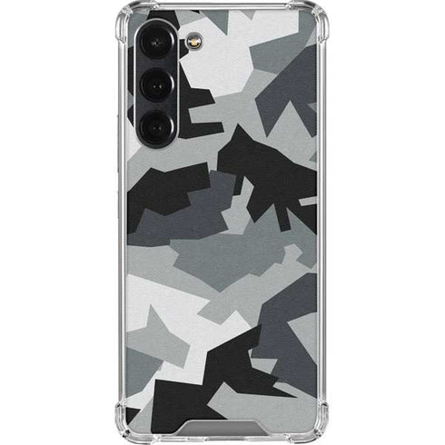 Urban Camouflage Black Galaxy S23 Plus Clear Case