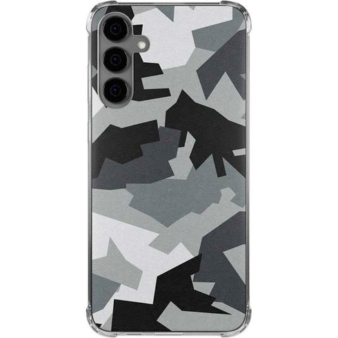 Urban Camouflage Black Galaxy S24 Plus Clear Case