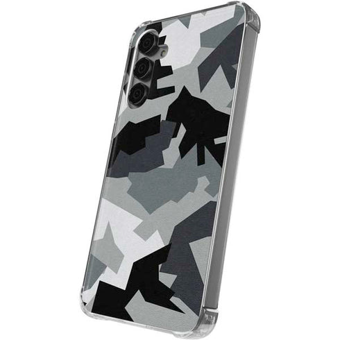 Urban Camouflage Black Galaxy S24 Plus Clear Case