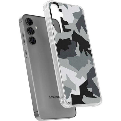 Urban Camouflage Black Galaxy S24 Plus Clear Case