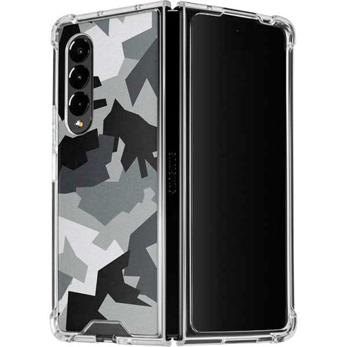 Urban Camouflage Black Galaxy Z Fold4 5G Clear Case