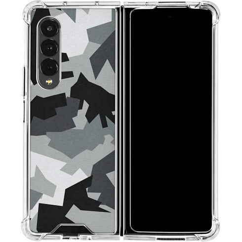 Urban Camouflage Black Galaxy Z Fold4 5G Clear Case